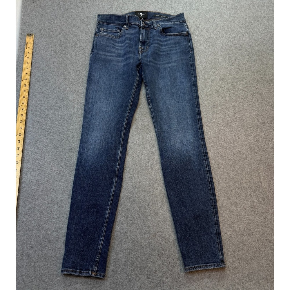 7 For All Mankind Men Jeans 29x30 Paxtyn Tapered Blue Stretch Medium Wash